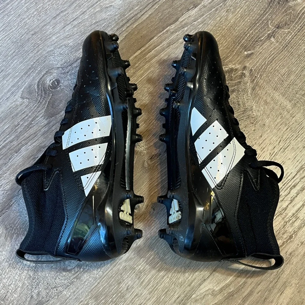 Adidas Adizero Football Cleats Mens 6 Black White IF2519 Molded Spikes